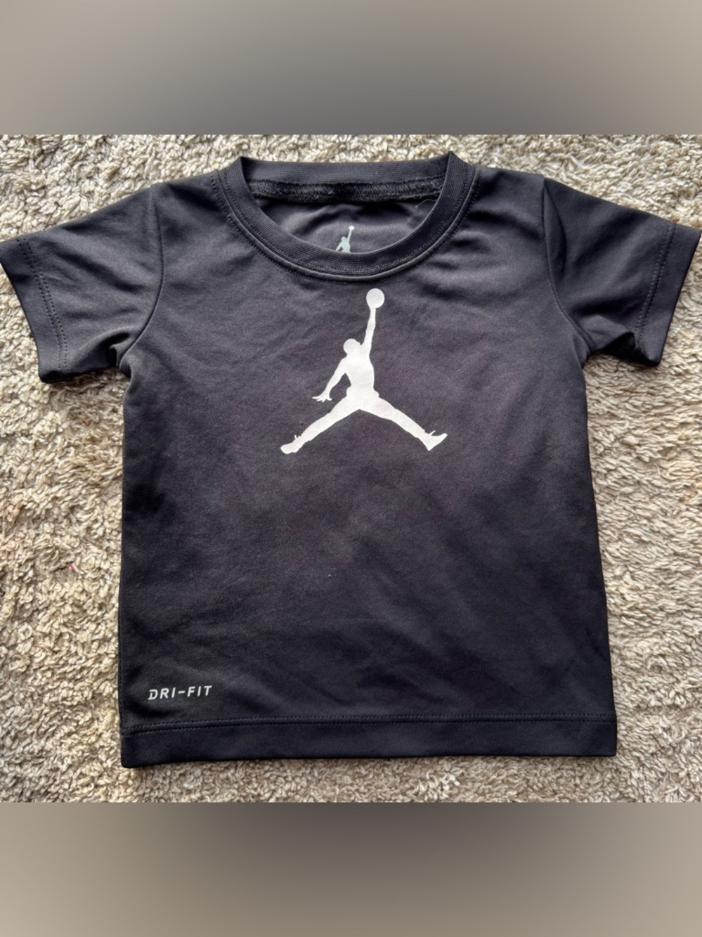 Nike Air Jordan 12M Dri-FIT Baby Shirt Black Jumpman Tee Like New